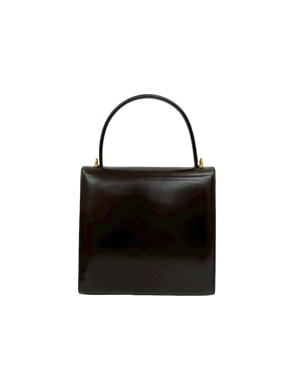 Celine Circle Logo Star Calf Leather Handbag Mini Tote Brown - Picture 3 of 10
